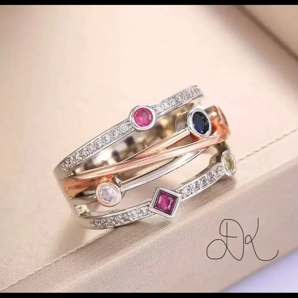 Rosegold eternity wedding band